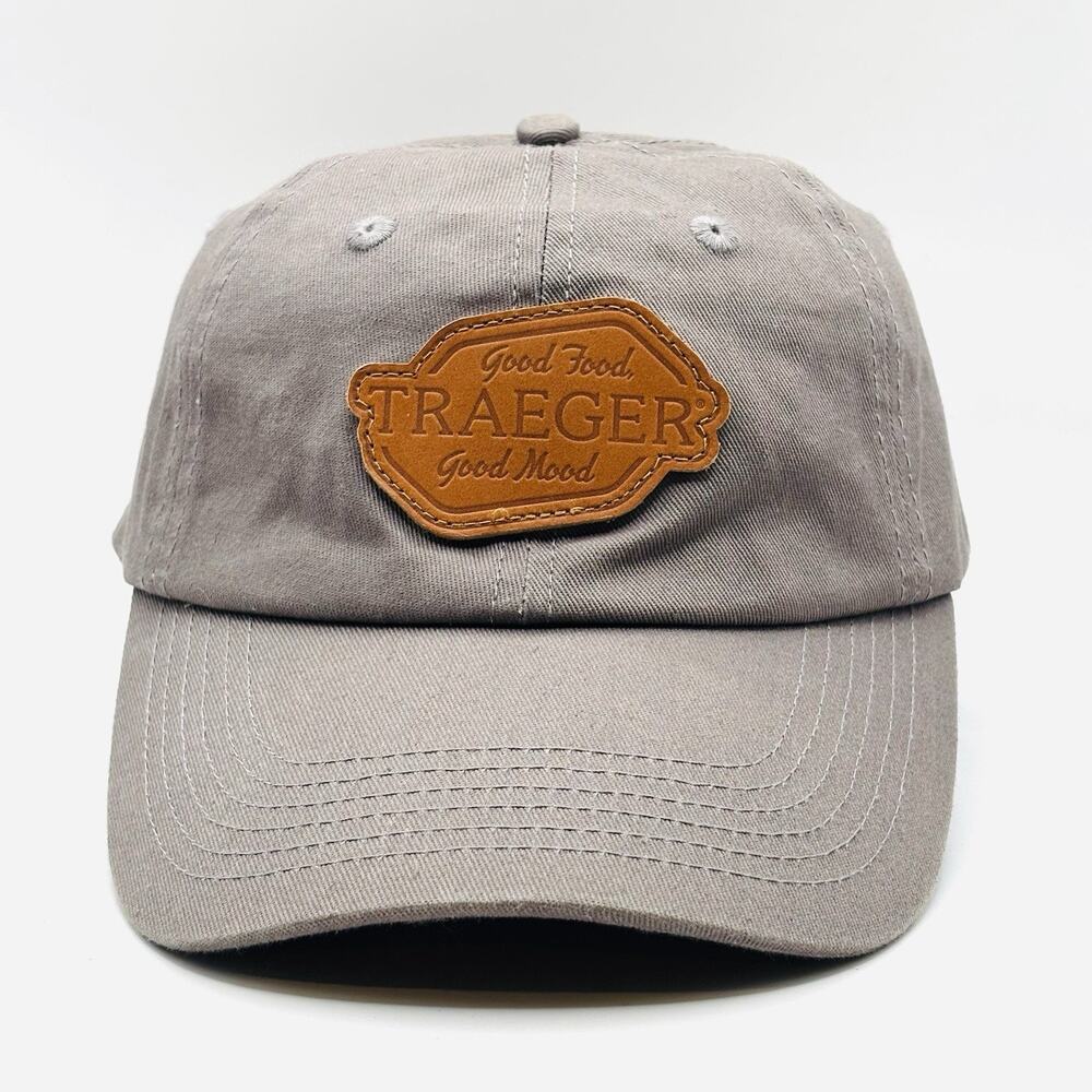Traeger Good Food Good Mood Slideback Baseball Cap Gray One Size Adjustable